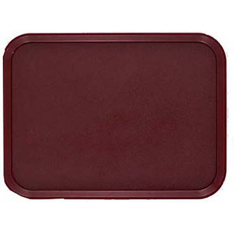 Cambro Dark Cranberry Camwear Rectangular Non-Skid Tray, 14 x 18 inch -- 12 per case.