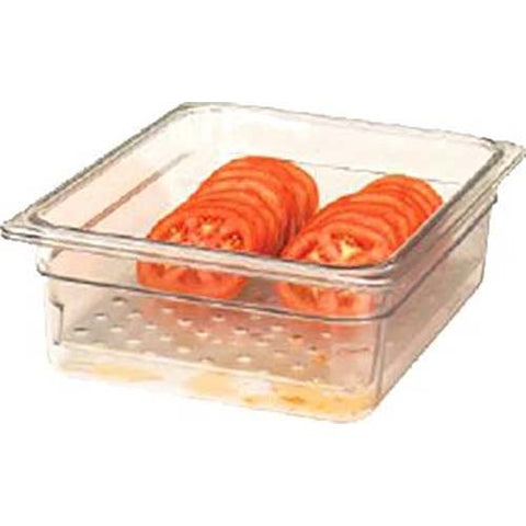 Cambro Camwear Clear Full Size - GN 1/1 Colander Food Pan, 5 inch Height -- 6 per case.
