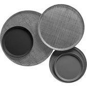 Cambro Galaxy Antique Parchment Silver Round Camtray, 16 inch -- 12 per case.