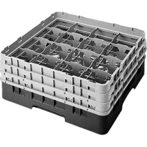 Cambro Camrack Polypropylene Navy Blue Full Size 16 Compartment Glass Rack, 6 7/8 inch -- 3 per case.