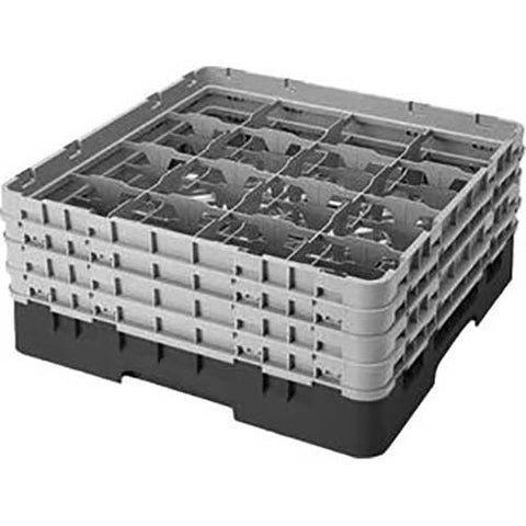Cambro Camrack Polypropylene Brown Full Size 16 Compartment Glass Rack, 8 1/2 inch -- 2 per case.