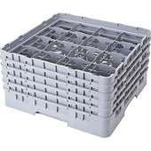 Cambro Camrack Polypropylene Blue Full Size 16 Compartment Glass Rack, 10 1/8 inch -- 2 per case.