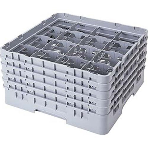 Cambro Camrack Polypropylene Cranberry Full Size 16 Compartment Glass Rack, 10 1/8 inch -- 2 per case.