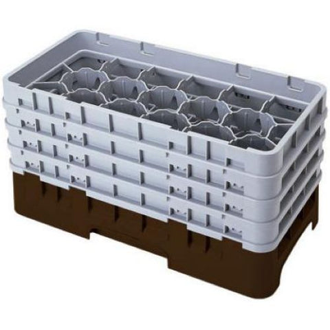Camrack Half Size 17 Compartment Glass Rack, Beige, 19 3/4 x 10 x 12 1/8 inch -- 2 per case.