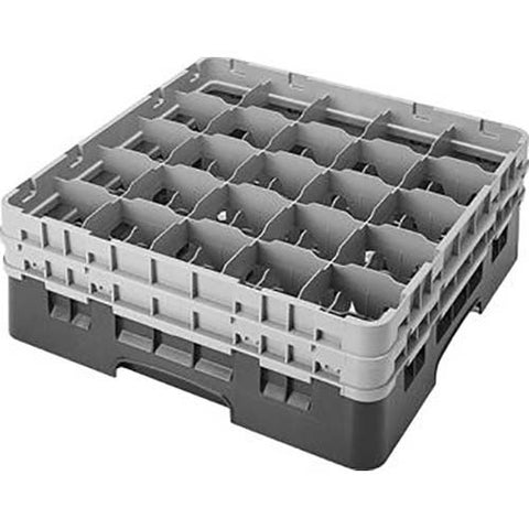 Cambro Camrack Polypropylene Black Full Size 20 Compartment Glass Rack, 5 1/4 inch -- 4 per case.