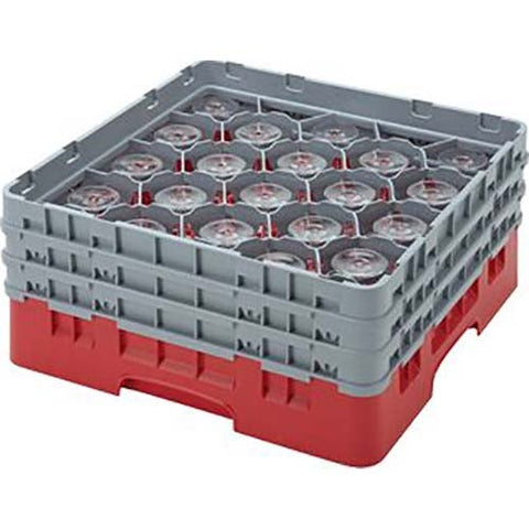 Cambro Camrack Polypropylene Soft Gray Full Size 20 Compartment Glass Rack, 6 7/8 inch -- 3 per case.