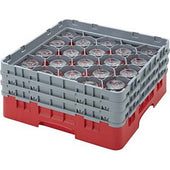 Cambro Camrack Polypropylene Teal Full Size 20 Compartment Glass Rack, 6 7/8 inch -- 3 per case.