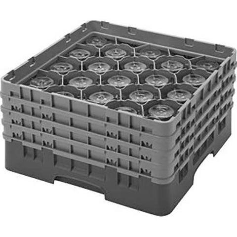 Cambro Camrack Polypropylene Sherwood Green Full Size 20 Compartment Glass Rack, 8 1/2 inch -- 2 per case.