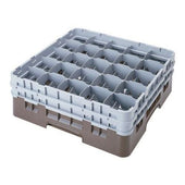 Cambro Camrack Soft Gray Full Size 25 Compartment Glass Rack, 19 3/4 x 19 3/4 x 12 1/8 inch -- 2 per case.