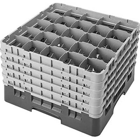 Cambro Camrack Polypropylene Cranberry Full Size 25 Compartment Glass Rack, 11 inch -- 2 per case.