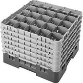 Cambro Camrack Polypropylene Navy Blue Full Size 25 Compartment Glass Rack, 12 5/8 inch -- 2 per case.