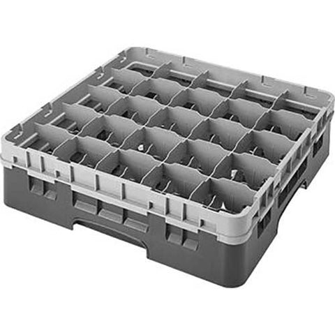 Cambro Camrack Polypropylene Soft Gray Full Size 25 Compartment Glass Rack, 3 5/8 inch -- 5 per case.