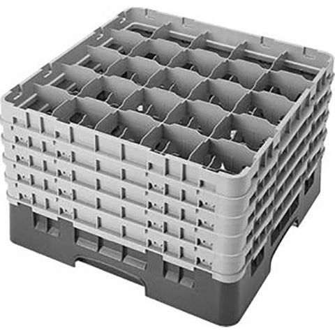 Cambro Camrack Polypropylene Cranberry Full Size 25 Compartment Glass Rack, 10 1/8 inch -- 2 per case.