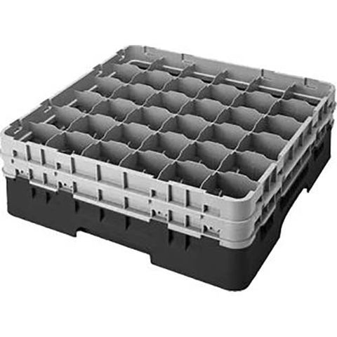 Cambro Camrack Polypropylene Brown Full Size 36 Compartment Glass Rack, 6 1/8 inch -- 4 per case.