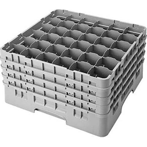 Cambro Camrack Polypropylene Black Full Size 36 Compartment Glass Rack, 8 1/2 inch -- 2 per case.