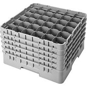 Cambro Camrack Polypropylene Black Full Size 36 Compartment Glass Rack, 10 1/8 inch -- 2 per case.