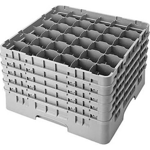 Cambro Camrack Polypropylene Black Full Size 36 Compartment Glass Rack, 10 1/8 inch -- 2 per case.