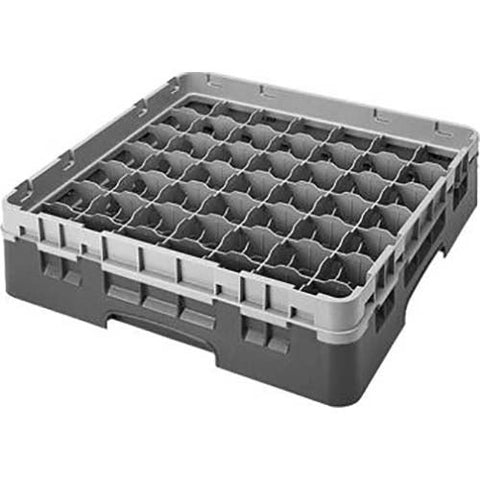 Cambro Camrack Polypropylene Black Full Size 49 Compartment Glass Rack, 3 5/8 inch -- 5 per case.