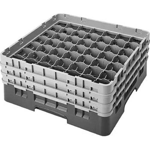 Cambro Camrack Polypropylene Cranberry Full Size 49 Compartment Glass Rack, 6 7/8 inch -- 3 per case.