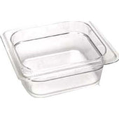Cambro Camwear Polycarbonate White Sixth Size Food Pan, 2 1/2 inch -- 6 per case.
