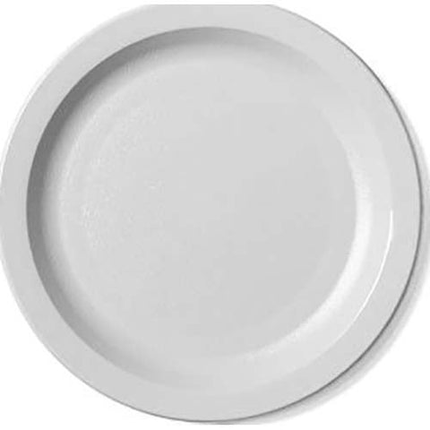 Cambro Camwear White Narrow Rim Plate, 7 1/4 inch Diameter -- 48 per case.