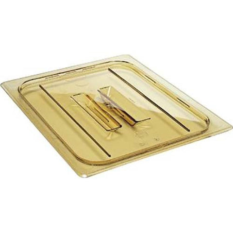 Cambro Camwear Amber Eighth Size Cover with Handle for High Heat X- Pan and H-Pan, 6 3/8 x 5 1/4 inch -- 6 per case.
