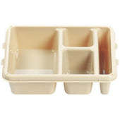 Cambro Co Polymer 4 Compartment Meal Delivery Tray, Brown, 9 x 11 x 2 1/2 inch -- 24 per case.