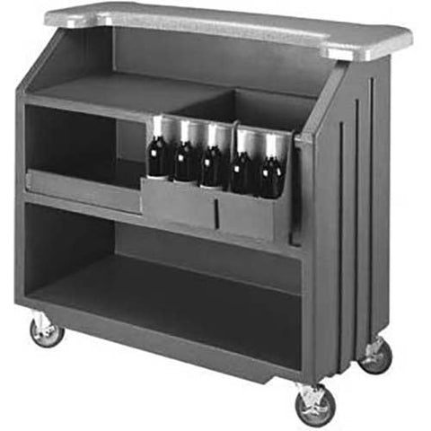 Cambro Granite Gray with Slate Gray Designer Style Economy Small Portable Beverage Bar CamBar, 54 x 25 7/8 x 46 1/8 inch.