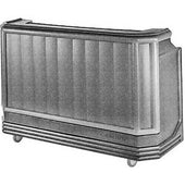 Cambro Two Tone Brown Mahogany Standard Style Complete Large Portable Beverage Bar CamBar, 72 3/4 x 26 x 48 inch.