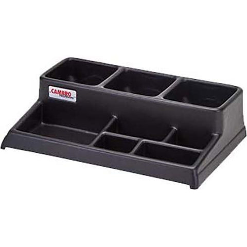 Cambro Black ABS Airpot and Condiment Station, 23 1/4 x 15 3/8 x 6 inch.