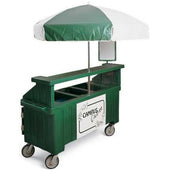 Camcruiser Large Vending Cart, Hot Red, 74 1/4 x 31 3/4 x 94 inch.