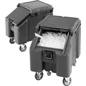 Cambro Dark Brown Standard Height Sliding Lid Ice Caddy, 22 1/2 x 28 3/4 x 30 1/4 inch.