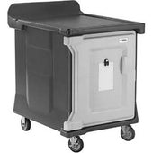 Cambro Granite Gray 10 Tray Room Service Cart with Casters, 28 1/2 x 42 1/2 x 38 1/2 inch.