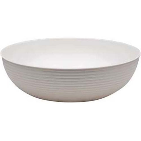 Cambro Camwear Polycarbonate White Round Ribbed Bowl, 5.8 Quart -- 12 per case.