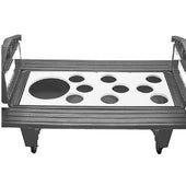 Cambro Granite Gray Salad Bowl Holder for Versa Food Bar, 25 3/4 x 20 7/8 inch - Holds an 15 inch Bowl and 3 Crocks.