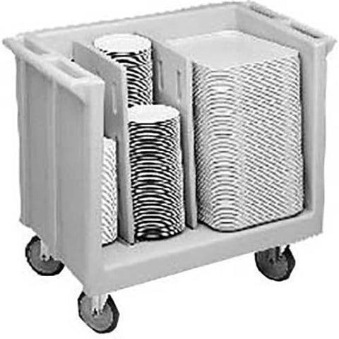 Cambro Granite Green Adjustable Tray and Dish Cart, 38 7/8 x 23 1/4 x 34 1/2 inch.