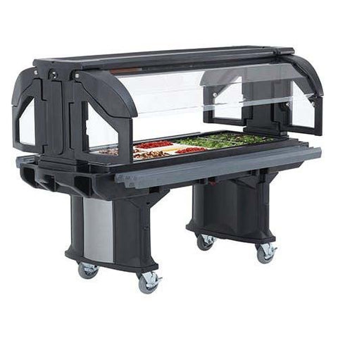 Cambro Kentucky Green Versa Food Bar with Standard Height and Heavy Duty Casters, 6 Feet.