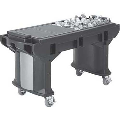 Cambro Navy Blue Versa Work Table with Standard Height and Heavy Duty Casters, 5 Feet.