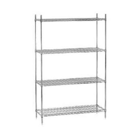 Green Epoxy Post With Adjustable Foot 64 inch For Wire Shelving.