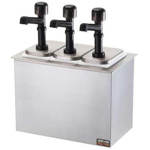 Server Solution Insulated Stainless Steel Drop-In Combo Serving Bar - SB-DI3, 20.312 x 15.5 x 8.812 inch.