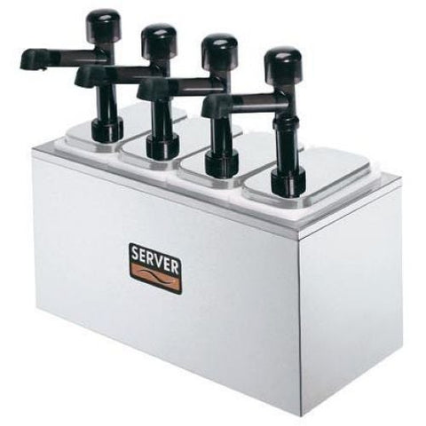 Server Non-Insulated Solution SR-4 Countertop Syrup Rail Combo, 17.937 x 8.812 x 20.125 inch.