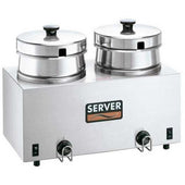 Server Twin Well Food Warmer Server, 1000 Watt.