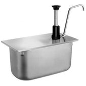 Server Stainless Steel Condiment Pump for 1/3 Size Long Steam Table Pan, 7.125 x 13.062 x 7.125 inch.