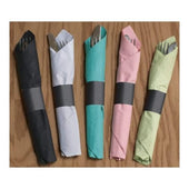 Hoffmaster D13 Specialty Sanitary Black Flat Napkin Band 4 1/4 inch, 4 packs of each 2500 -- 10000 per case.