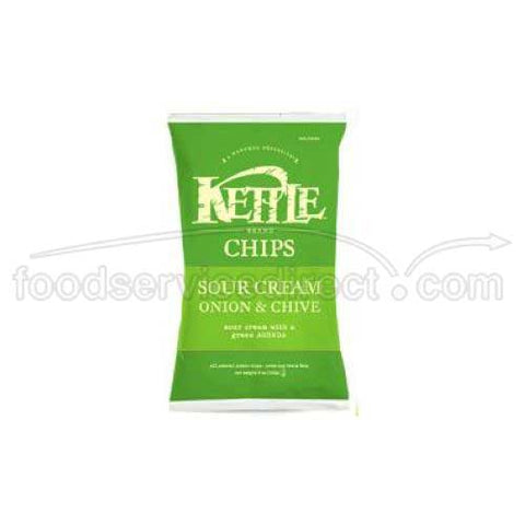 Kettle Foods Sour Cream Onion and Chive Potato Chips, 5 Ounce -- 15 per case.