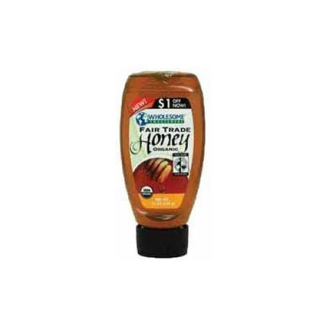 Wholesome Sweeteners Organic Amber Honey, 16 Ounce -- 6 per case