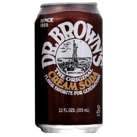 Dr Brown Cream Soda, 12 Ounce - 6 per pack -- 4 packs per case.
