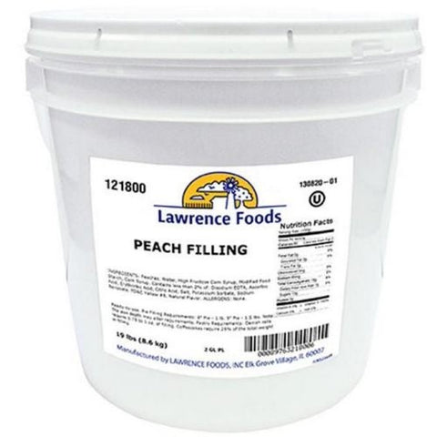 Lawrence Foods Whole Peach Fruit Filling, 2 gallon -- 1 Case