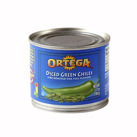 Ortega Diced Greens Chiles - 7 oz. can, 24 cans per case