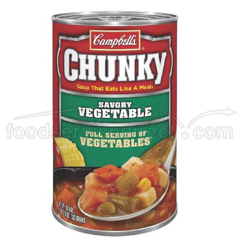 Campbells CHUNKY Savory Vegetable Soup, 19 oz. can, 12 per case